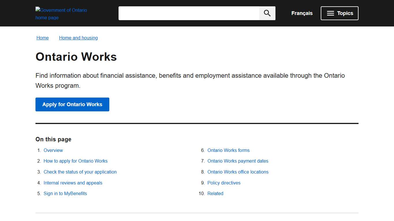 Ontario Works | ontario.ca